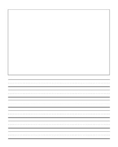 Writing Paper For Kids With Block To Draw Journal