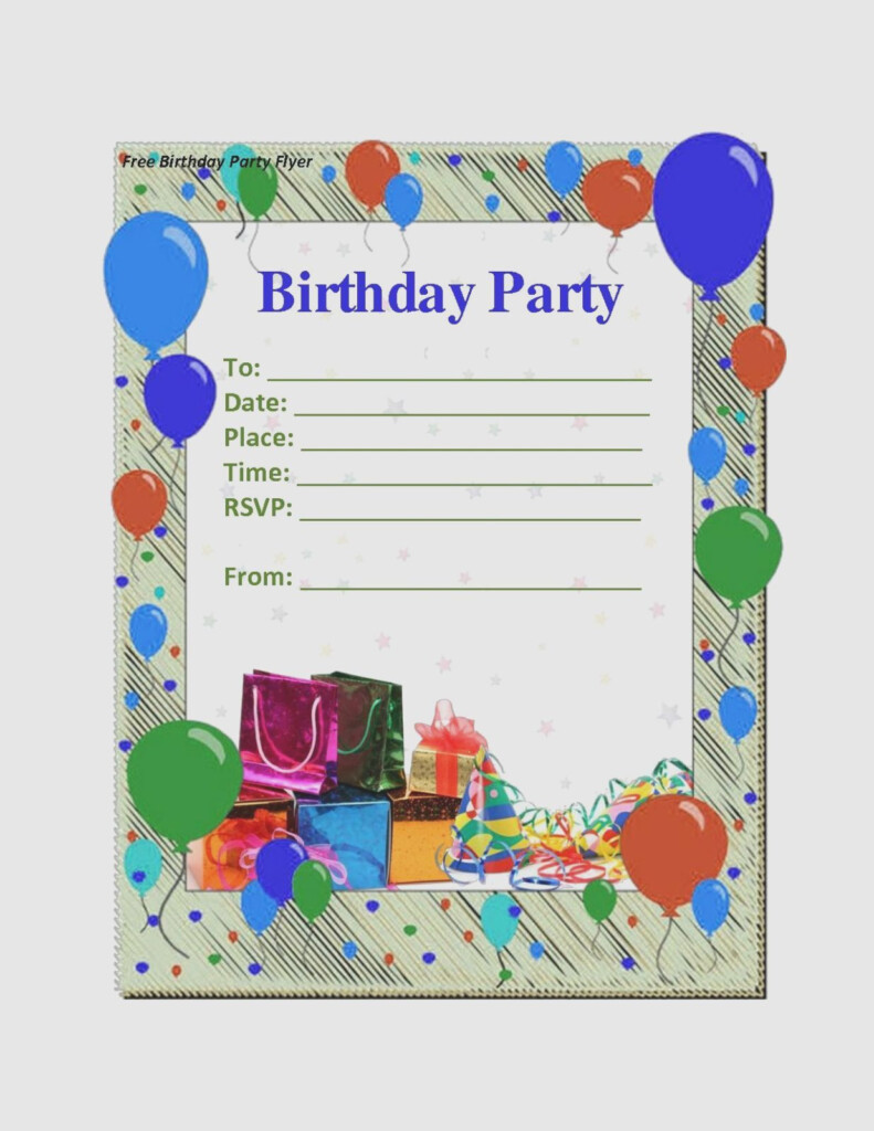 Online Birthday Invitation Card Maker Free Printable NewFreePrintable