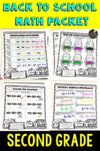 2nd Grade Back To School Math Packet Math Packets Math Education Math