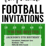 Football Party Invitation Template Free Printable Football Invitations