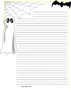 Free Printable Halloween Stationery Halloween Ghost Under Spider Web