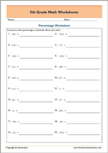 Free Printable Worksheets For 5th Grade