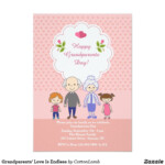 Grandparents Love Is Endless Invitation Zazzle In 2021 Happy