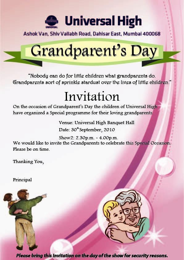 Universal High Dahisar Grandparent s Day Celebration On 30th 