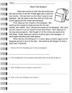 2nd Grade Reading Worksheets Best Coloring Pages For Kids