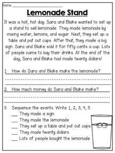 2nd Grade Worksheets Best Coloring Pages For Kids First Grade