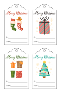 7 Best Blank Christmas Gift Tag Sticker Printable Printablee