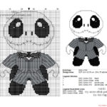 Baby Jack Skellington Free Halloween Cross Stitch Pattern 50x70 Free