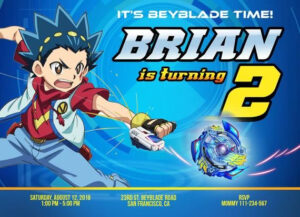 Beyblade Invitation Beyblade Birthday Invite Beyblade Printables