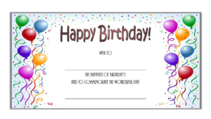 Birthday Gift Certificate Template Free Printable 2 Gift Certificate