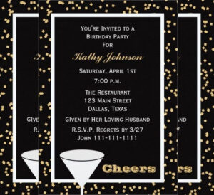 Birthday Invitation Template For Adults Free Sample Vint Birthday