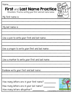 First And Last Name Practice A Variety Of Ways To Get Your Students