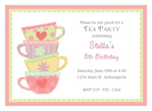 Free Afternoon Tea Party Invitation Template Tea Party Invitations