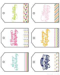 Free Printable Happy Birthday Gift Tags Sarah Titus