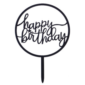 Happy Birthday Acrylic Cake Topper Round Cake Topper Cake Decoration