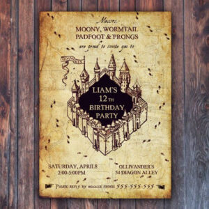 INSTANT DOWNLOAD Personalized Harry Potter Invitations Digital Print