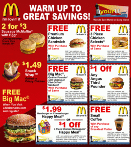 McDonalds Printable Coupons Printable Coupon Codes Online Family