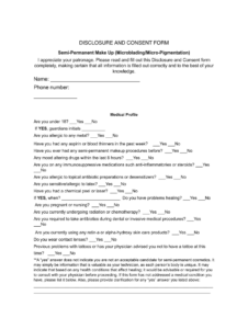 Microblading Consent Form Fill And Sign Printable Template Online