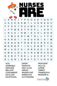 Nurses ARE Word Search Puzzle In 2020 Word Search Puzzle Nurse