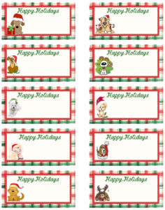 Printable Dog Themed Christmas Gift Tags Tutor Your Dog