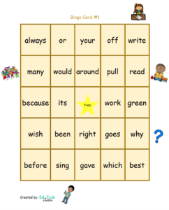 Second Grade Sight Word Bingo Second Grade Sight Words Word Bingo