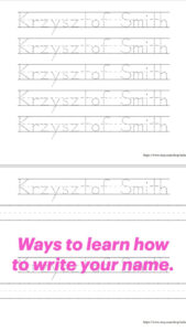 Ways To Learn How To Write First And Last Name For Kids An Immersive