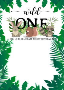 Wild One Invitation Templates Editable With MS Word DREVIO In 2020