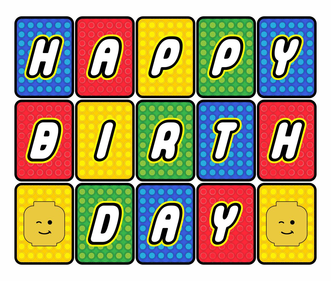 10 Best Printable LEGO Happy Birthday Sign Printablee