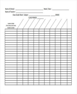 11 Grade Sheet Templates Free Sample Example Format Download Free