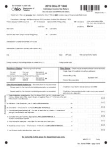 2019 Ohio It 1040 Fill Out And Sign Printable PDF Template SignNow