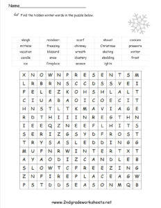 2Nd Grade Word Search Free Printable Free Printable