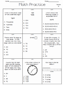 3Rd Grade Math Staar Test Practice Worksheets Db excel