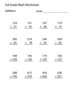 3rd Grade Math Worksheets Best Coloring Pages For Kids