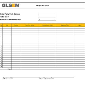 40 Petty Cash Log Templates Forms Excel PDF Word TemplateLab