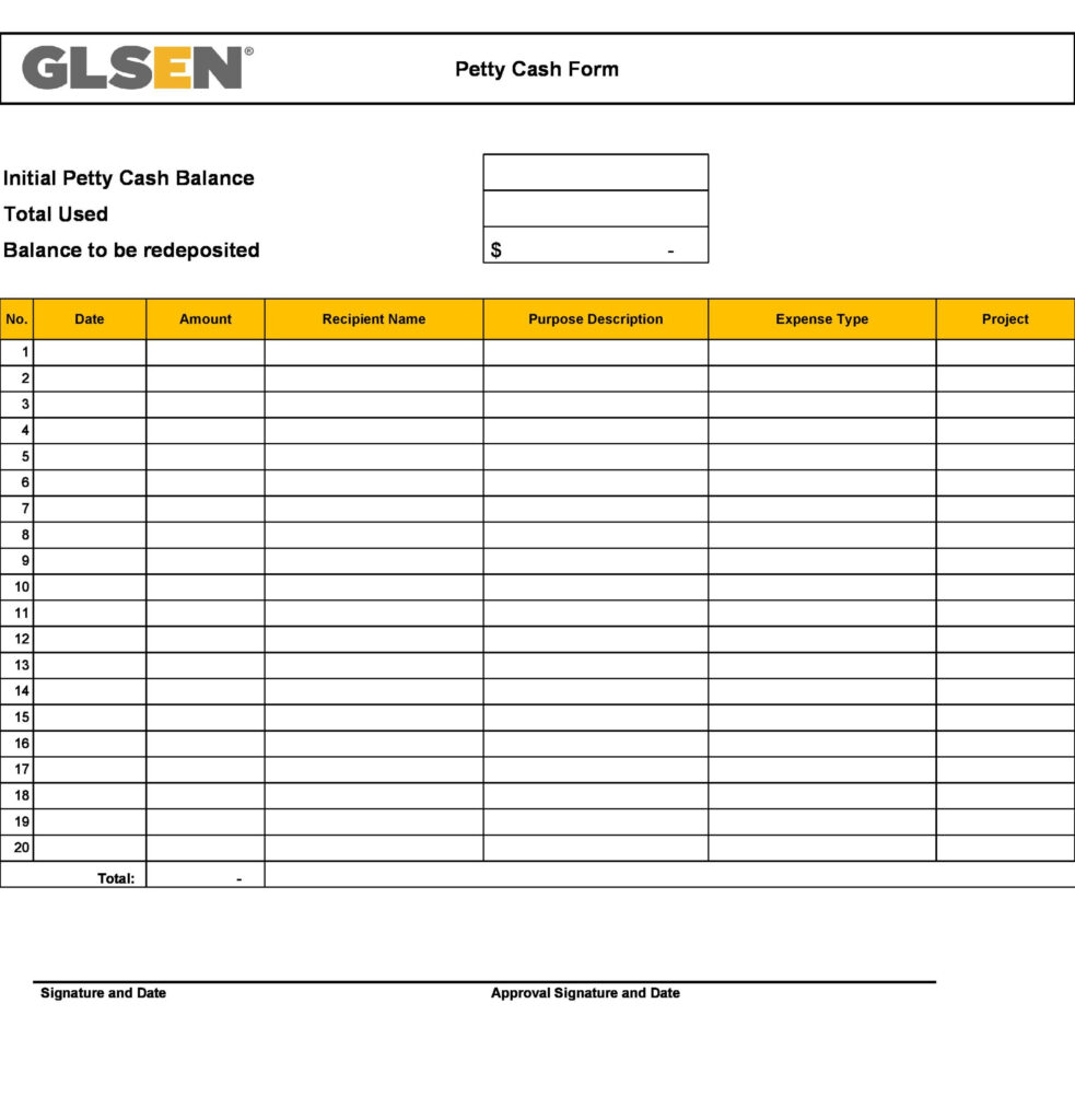 40 Petty Cash Log Templates Forms Excel PDF Word TemplateLab