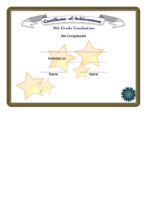 8th Grade Graduation Certificate Template Printable Pdf Download