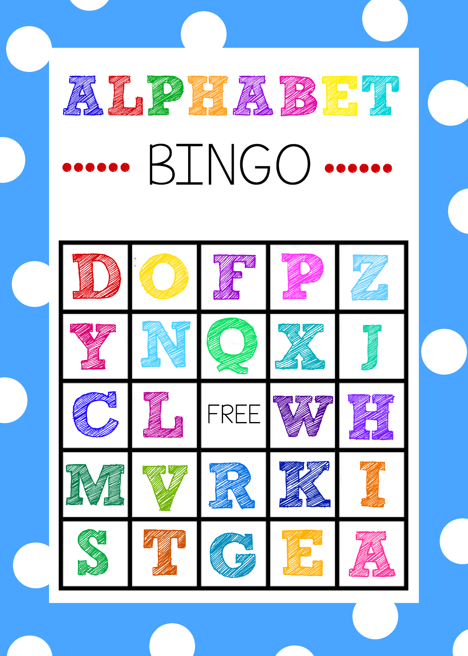 Alphabet Bingo Game Crazy Little Projects