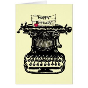 Antique Typewriter With Happy Birthday Typed On Paper Printable