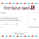 Baby s First Haircut Certificate Template FREE 2 In 2021 First