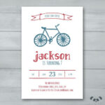 Bicycle Birthday Party Invitation Bike Birthday Invite Etsy Bicycle