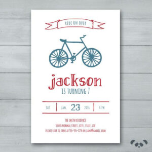 Bicycle Birthday Party Invitation Bike Birthday Invite Etsy Bicycle