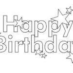 Birthday Colouring Pages Free Printable Happy Birthday Cake