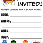 Birthday invitations free printable Superhero Birthday Invitations