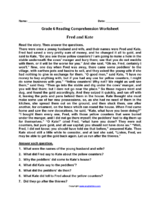 Comprehension For Grade 6 Google Search Reading Comprehension