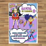 DC Super Hero Girls Birthday Party Invitation Digital