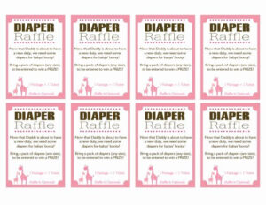 Diaper Raffle Invitation Inserts In 2020 Printable Birthday