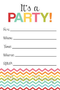 Fill In The Blank Birthday Party Invitation Printable Birthday