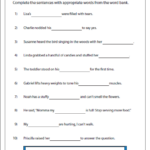 Fill In The Blanks Homework Worksheets Human Body Lesson English