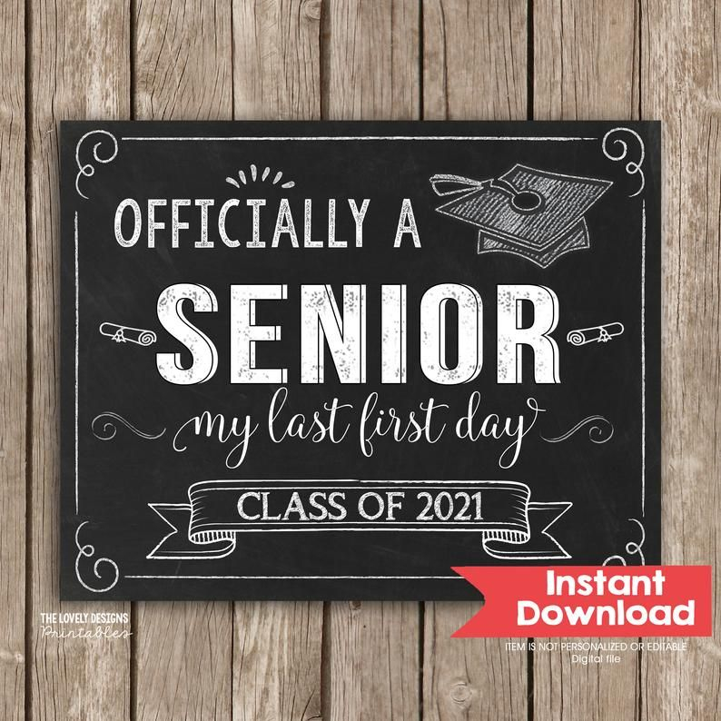 First Day Of Senior Year Sign First Day Of 12th Grade Sign Etsy 