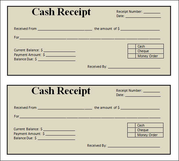 FREE 13 Blank Receipt Templates In PDF MS Word